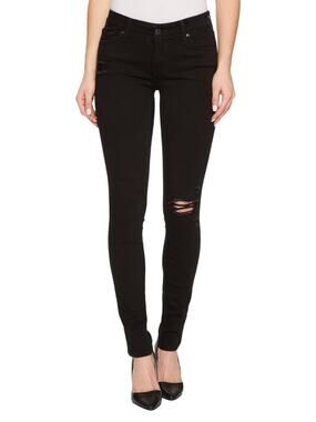 Levi's Women's 711 Skinny Jeans Rough and Tumble Black Soft Denim Size 32